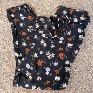 Floral Navy Pants